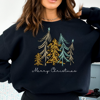 Leopard Trees Christmas Women's Sweatshirt
