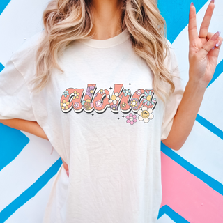 Aloha Retro Summer Comfort Colors Tee