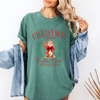 Christmas Spirit Coffee Club Comfort Colors Tee