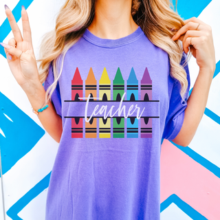 Crayon Teacher | Teacher Gift Comfort Colors Tees
