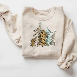 Leopard Trees Christmas Women's Sweatshirt