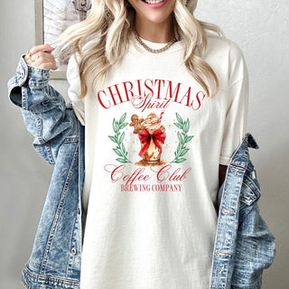 Christmas Spirit Coffee Club Comfort Colors Tee