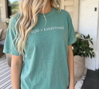 God > Everything Christian Comfort Colors Graphic Tee