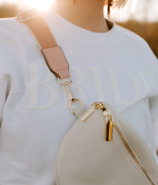 Ivory Leather Fanny Pack Crossbody Bags