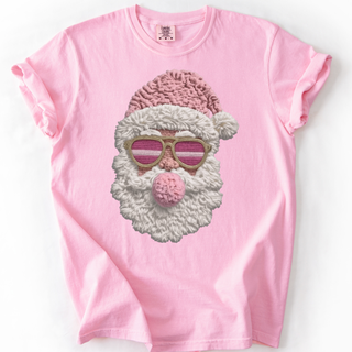 Fluffy Santa Women's Christmas Comfort Colors Tee
