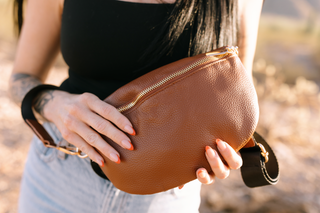 Nutmeg Leather Fanny Pack Crossbody Bags