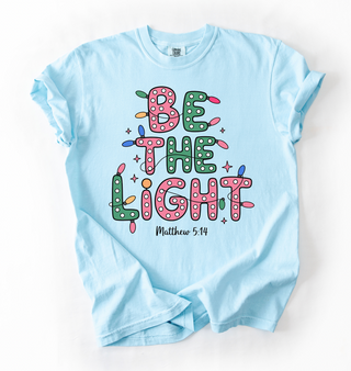 Be The Light Christian Christmas Comfort Colors Tee