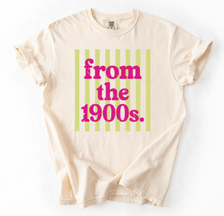 From the 1900s Retro Striped Comfort Colors Tee