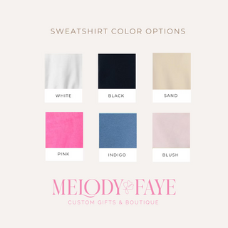 Custom Initial Floral Embroidered Sweatshirt