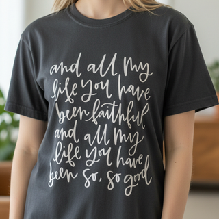 Goodness of God Christian Comfort Colors Tee