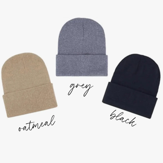 Embroidered Cross Christian Beanie