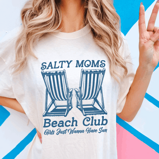 Salty Moms Beach Club Comfort Colors Graphic Tee