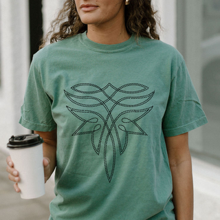 Boot Stitch Western Comfort Colors Graphic Tee