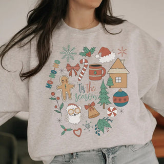 Christmas Doodle Crewneck Sweatshirt