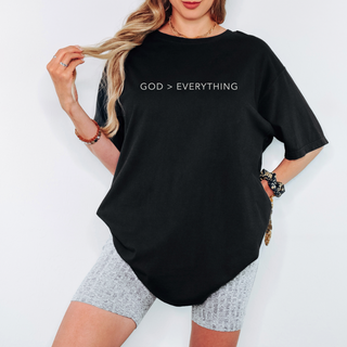 God > Everything Christian Comfort Colors Graphic Tee