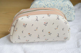 Large Floral Cosmetic Pouch Toiletry Bag Pouch Travel Makeup Bag