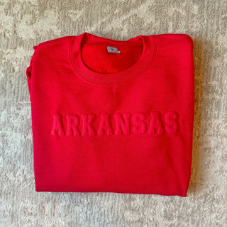 Custom Embossed City State or Area Code Name Sweatshirt