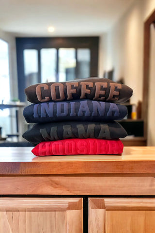 Custom Embossed City State or Area Code Name Sweatshirt