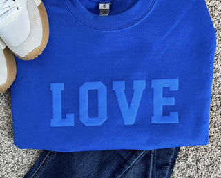 Custom Embossed City State or Area Code Name Sweatshirt