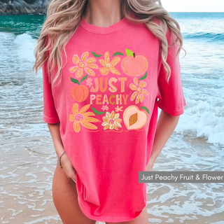 Just Peachy Fruit & Flower Comfort Colors Tee