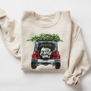 Merry Christmas Truck Women's Sweatshirt