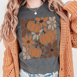 Neutral Pumpkins Fall Comfort Colors Graphic Tee