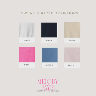 Embroidered Floral Bride with Bow Sweatshirt Crewneck