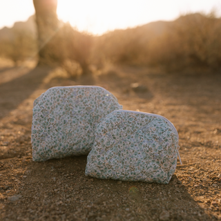 Floral Quilted Makeup Bag - Large