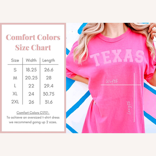 Custom Team Name Stripe Bow Comfort Colors Graphic Tee
